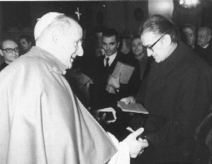Padre Ambrogio Fumagalli con Papa Paolo VI